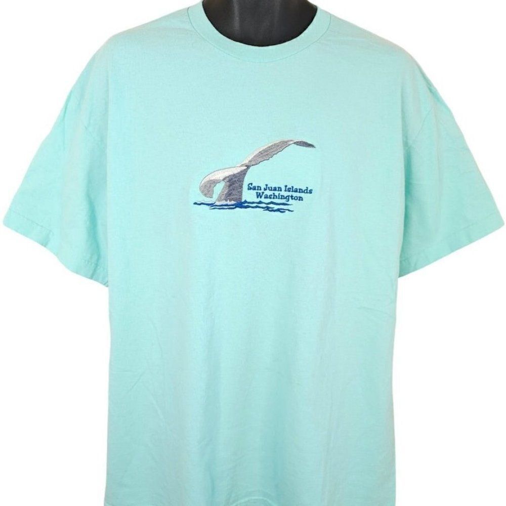 Vintage Orca Killer Whale T Shirt Mens Size XL 90s Y2K San Juan Islands WA